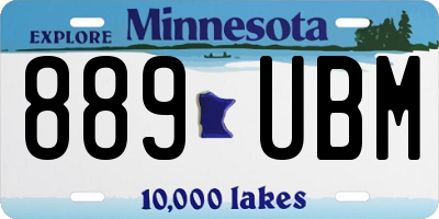 MN license plate 889UBM