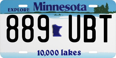 MN license plate 889UBT
