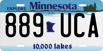 MN license plate 889UCA