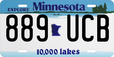 MN license plate 889UCB
