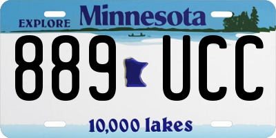 MN license plate 889UCC