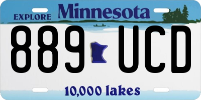 MN license plate 889UCD
