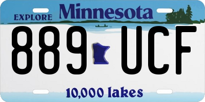 MN license plate 889UCF