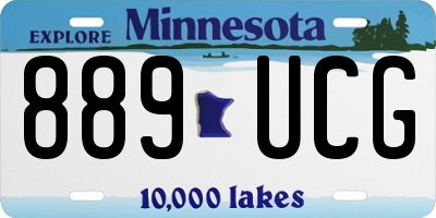 MN license plate 889UCG