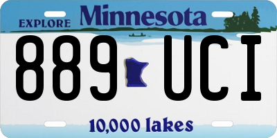 MN license plate 889UCI