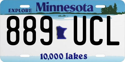 MN license plate 889UCL