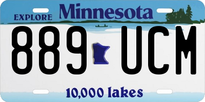 MN license plate 889UCM