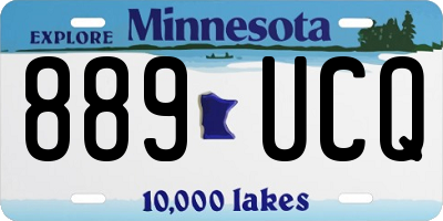 MN license plate 889UCQ