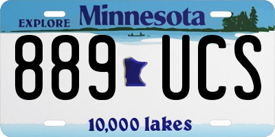 MN license plate 889UCS