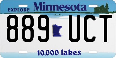 MN license plate 889UCT