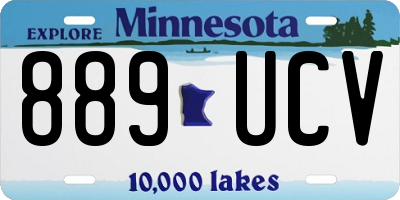 MN license plate 889UCV