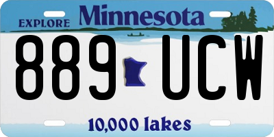 MN license plate 889UCW