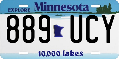 MN license plate 889UCY