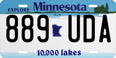MN license plate 889UDA
