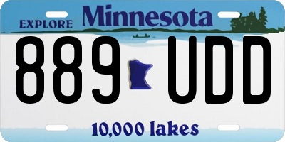 MN license plate 889UDD