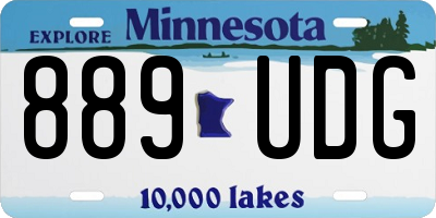 MN license plate 889UDG
