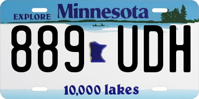 MN license plate 889UDH