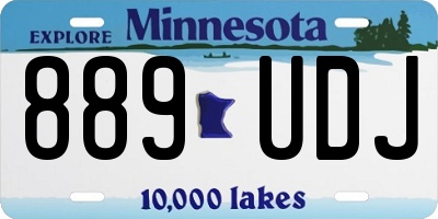 MN license plate 889UDJ