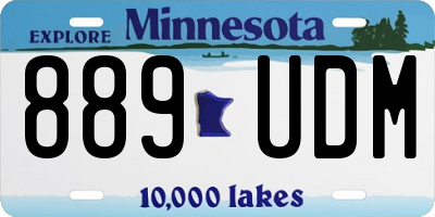 MN license plate 889UDM