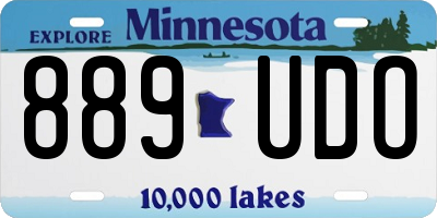 MN license plate 889UDO