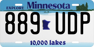 MN license plate 889UDP