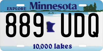 MN license plate 889UDQ