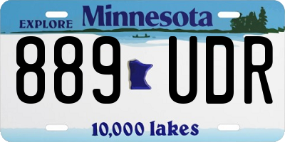 MN license plate 889UDR