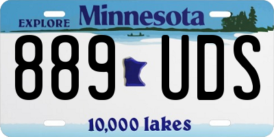 MN license plate 889UDS