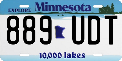 MN license plate 889UDT