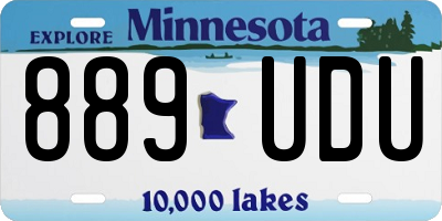 MN license plate 889UDU