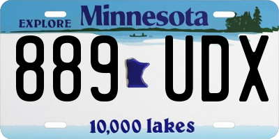 MN license plate 889UDX