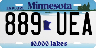 MN license plate 889UEA