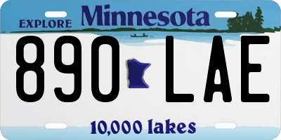 MN license plate 890LAE