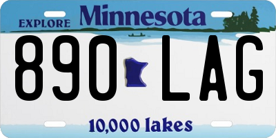 MN license plate 890LAG