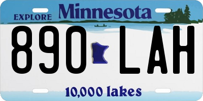 MN license plate 890LAH