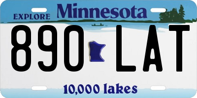 MN license plate 890LAT