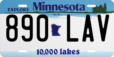 MN license plate 890LAV