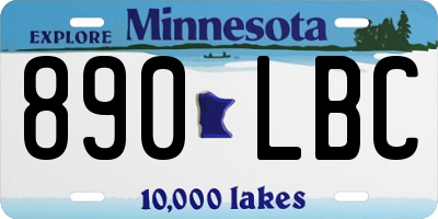 MN license plate 890LBC