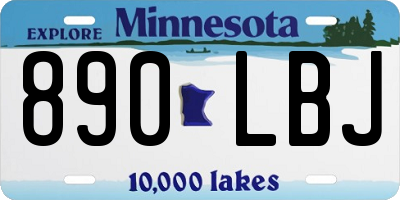 MN license plate 890LBJ