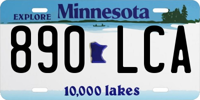 MN license plate 890LCA