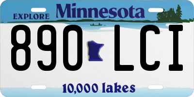 MN license plate 890LCI