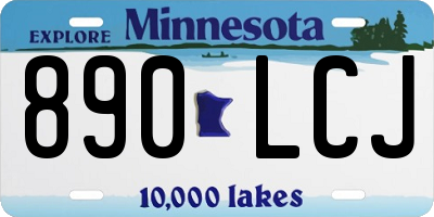 MN license plate 890LCJ