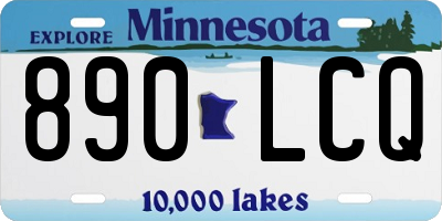 MN license plate 890LCQ