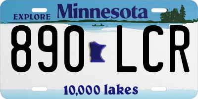 MN license plate 890LCR