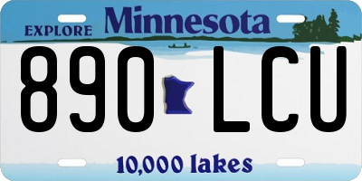 MN license plate 890LCU