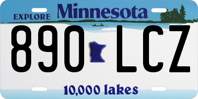 MN license plate 890LCZ