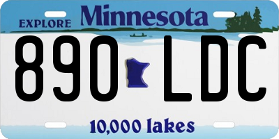 MN license plate 890LDC