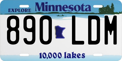 MN license plate 890LDM