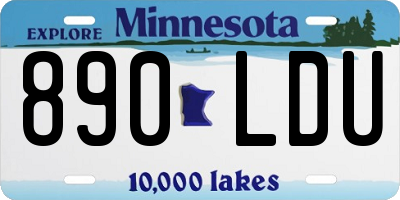 MN license plate 890LDU