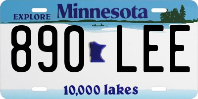 MN license plate 890LEE